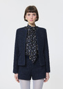 Velvet Jacket midnight blue iridescent tweed Night TARA JARMON UK