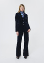 Vetty Jacket midnight blue velvet Night TARA JARMON UK
