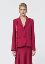 Vincent jacket red in cold wool Garnet TARA JARMON UK