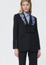 Virgil Jacket midnight blue in cold wool Night TARA JARMON UK