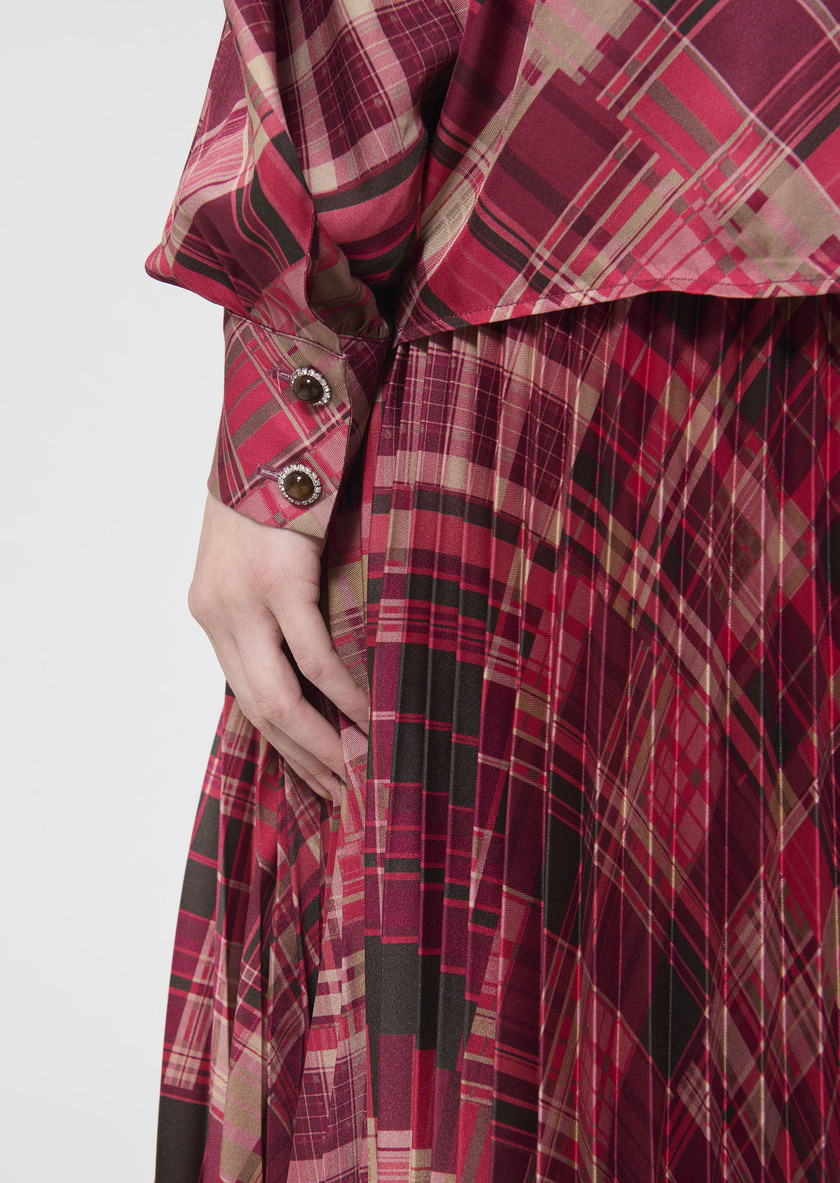 Candya shirt pink plaid print Raspberry TARA JARMON UK