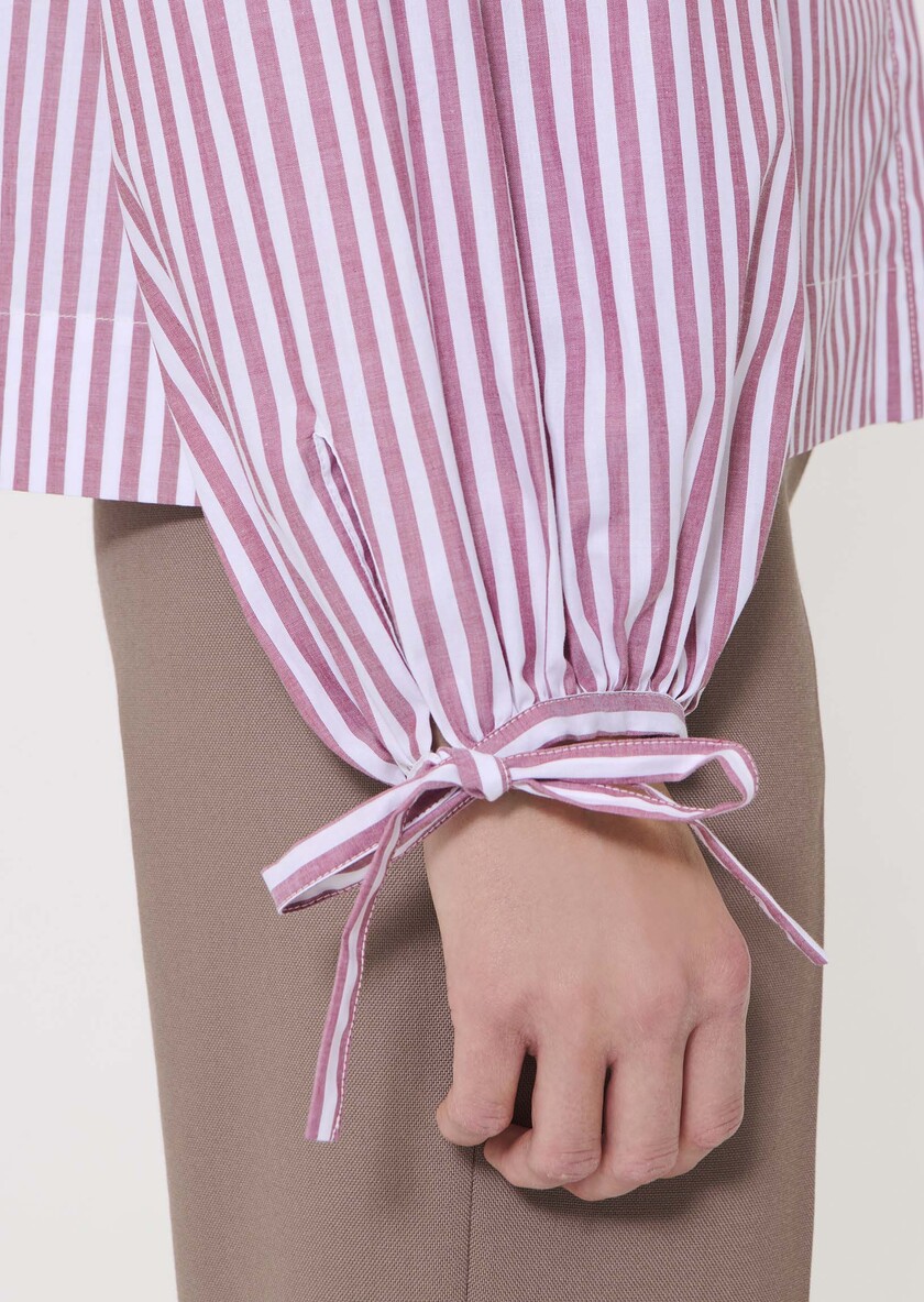 Calyette Shirt pink striped poplin Rosewood TARA JARMON UK