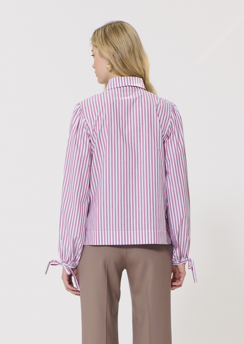 Calyette Shirt pink striped poplin Rosewood TARA JARMON UK