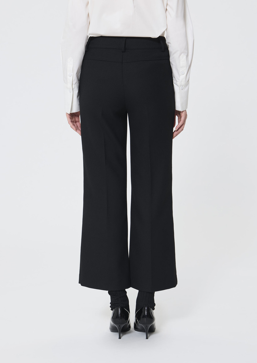 Patrick trousers black in compact canvas Black TARA JARMON UK