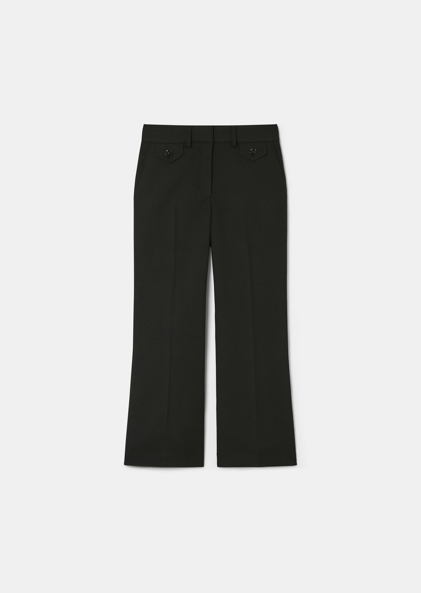 Patrick trousers black in compact canvas Black TARA JARMON UK