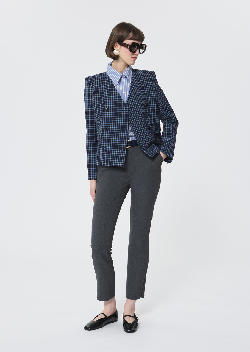 Paxton trousers grey double canvas Grey TARA JARMON UK