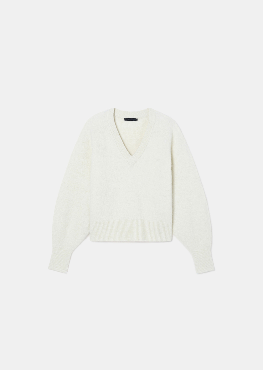 Paz sweater ecru in wool and alpaca Off-white TARA JARMON UK