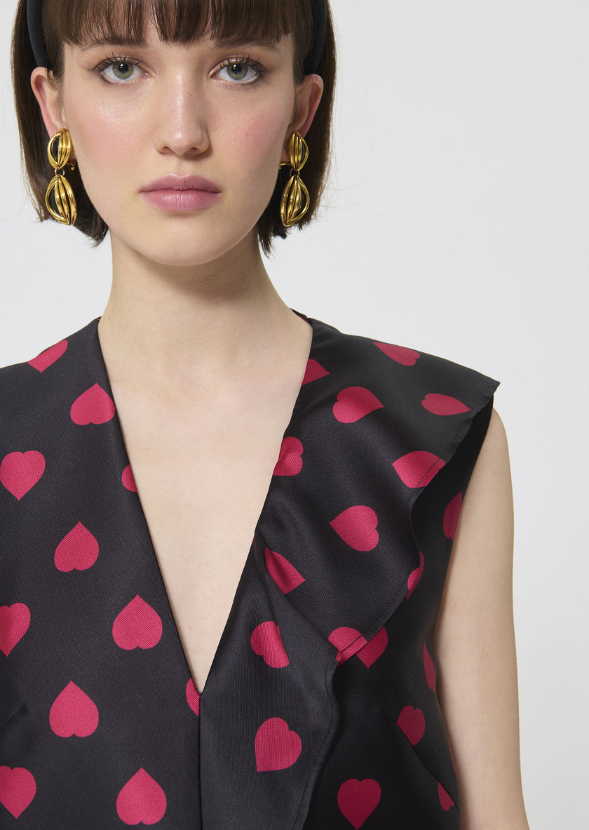 Rumba Dress black with heart print Black TARA JARMON UK