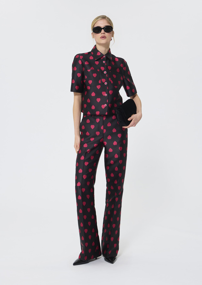 Carolane shirt black with heart print Black TARA JARMON UK