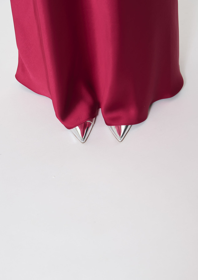 Jesta skirt red satin Garnet TARA JARMON UK