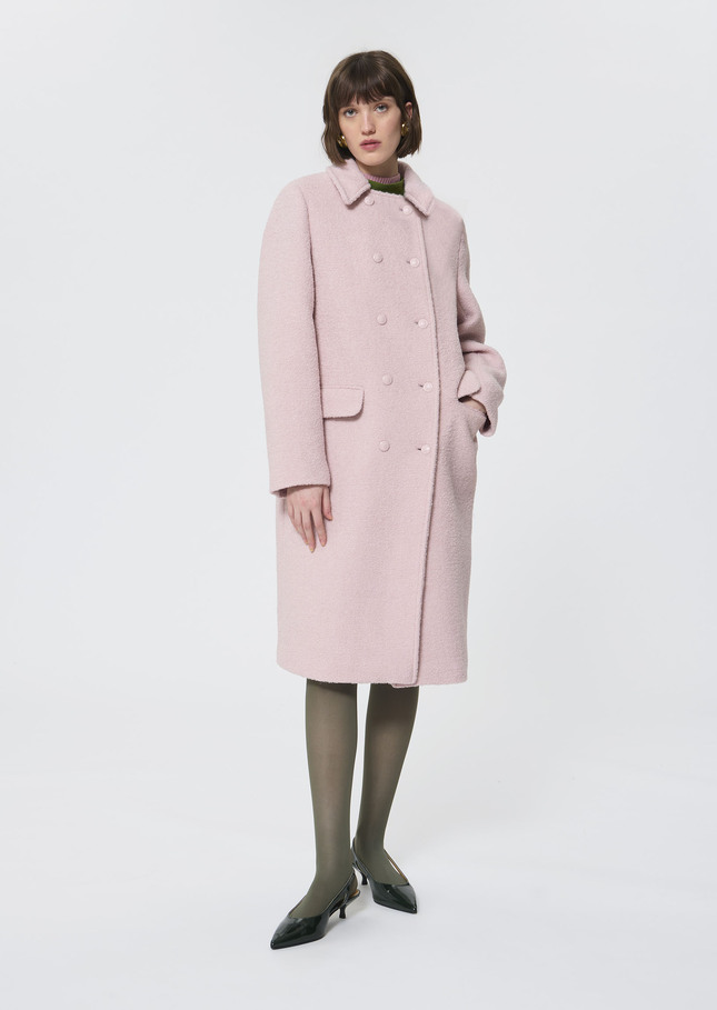 Marguerite Coat pink in bouclé wool Pink TARA JARMON UK