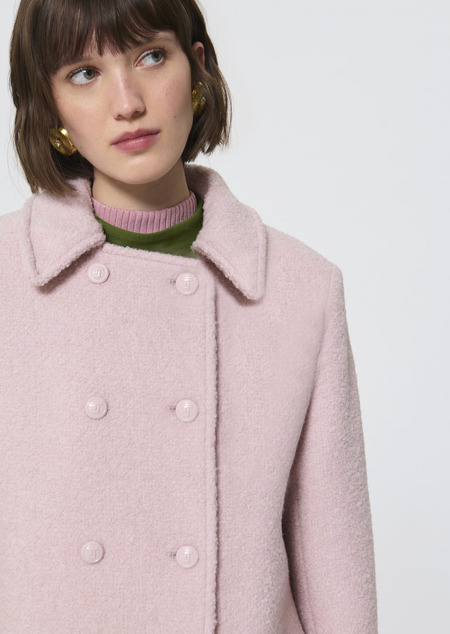Marguerite Coat pink in bouclé wool Pink TARA JARMON UK