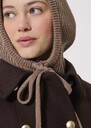 Agnes Hood beige wool Taupe color TARA JARMON UK