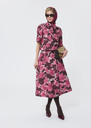 Carolane shirt ecru jacquard floral Craie TARA JARMON UK