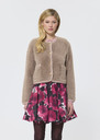 Gatsby Vest beige brushed knit Taupe color TARA JARMON UK