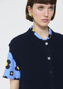 Gibson Vest midnight blue soft wool Night TARA JARMON UK