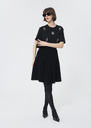 Jello Skirt black bouclé knit Black TARA JARMON UK