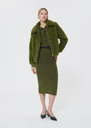 Janna skirt green brushed alpaca Green TARA JARMON UK