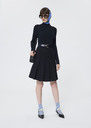 Jeanne skirt midnight blue in cold wool Night TARA JARMON UK