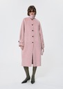 Mahe Coat pale pink double-sided wool Blush TARA JARMON UK