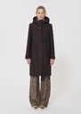 Manoela Coat brown woolen cloth Chocolate TARA JARMON UK