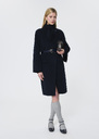Mocca Coat midnight blue double-faced wool Night TARA JARMON UK