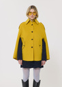 Majorelle cloak lemon yellow double-sided wool Lemon yellow TARA JARMON UK