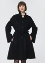 Mira Coat black double-sided wool Black TARA JARMON UK