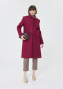 Manola Coat red woolen cloth Garnet TARA JARMON UK