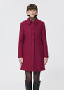Madeline coat red woolen cloth Garnet TARA JARMON UK