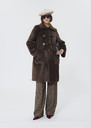 Maurizio Coat brown faux fur Chocolate TARA JARMON UK