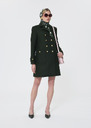 Manon Coat green woolen cloth Vert anglais TARA JARMON UK