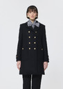 Manon Coat black woolen cloth Black TARA JARMON UK