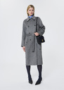 Martino Coat heather grey double-faced wool Gray grey TARA JARMON UK