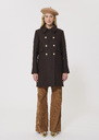 Marceau coat brown woolen cloth Chocolate TARA JARMON UK