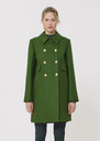 Marceau coat green woolen cloth Cactus TARA JARMON UK