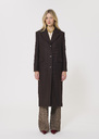 Matthew Coat brown woolen cloth Chocolate TARA JARMON UK