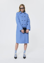 Marguerite Coat sky blue woolen cloth Horizon TARA JARMON UK
