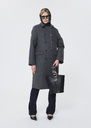 Marguerite Coat grey woolen cloth Grey TARA JARMON UK