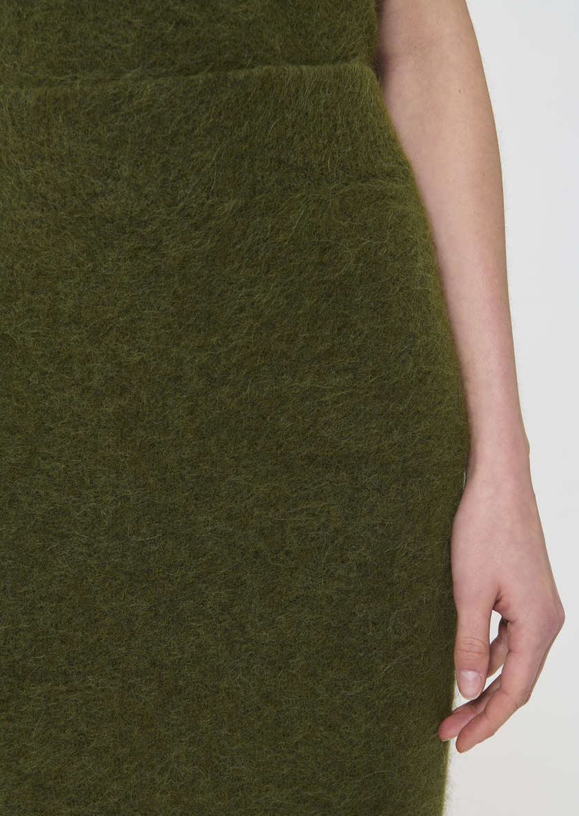 Janna skirt green brushed alpaca Green TARA JARMON UK