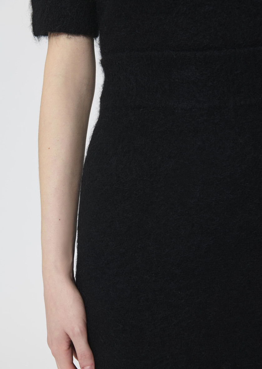Janna skirt black brushed alpaca Black TARA JARMON UK