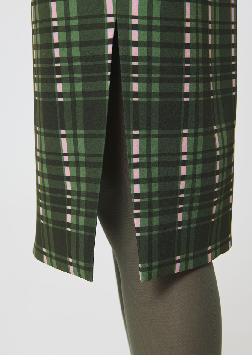 Jaden skirt green with a tartan check Cactus TARA JARMON UK