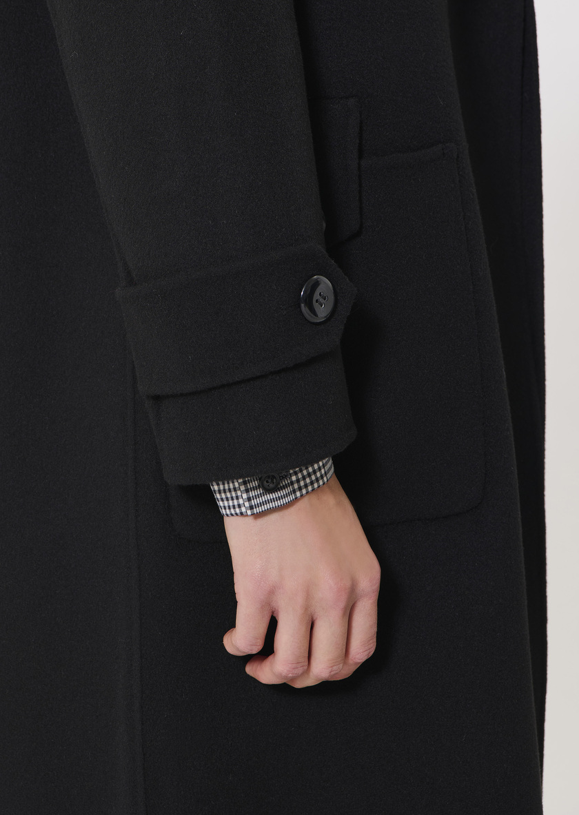 Maeline coat black double-sided wool Black TARA JARMON UK