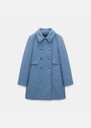 Marceau coat sky blue woolen cloth Horizon TARA JARMON UK