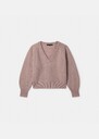 Paz sweater pale pink wool and alpaca Almond, Black, Blush, Horizon, Lemon yellow, Night, Off-white, Old pink TARA JARMON UK