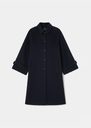 Mahe Coat midnight blue double-faced wool Night TARA JARMON UK