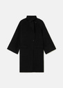 Mocca Coat black double-sided wool Black TARA JARMON UK