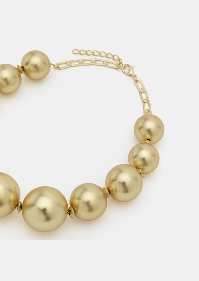 Belladonna Necklace golden with large pearls Gold TARA JARMON UK