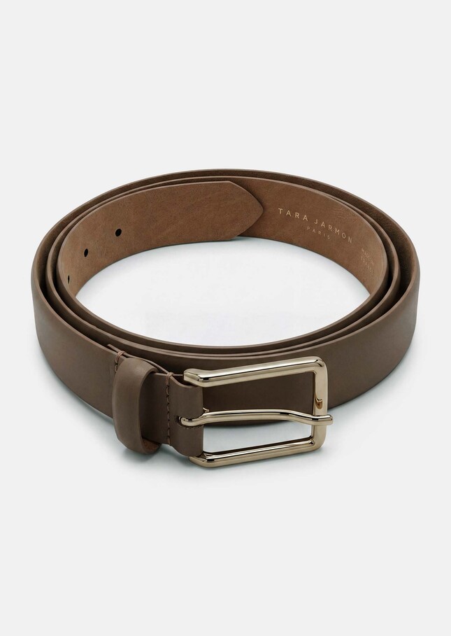 Louise Belt beige smooth leather Miel TARA JARMON UK