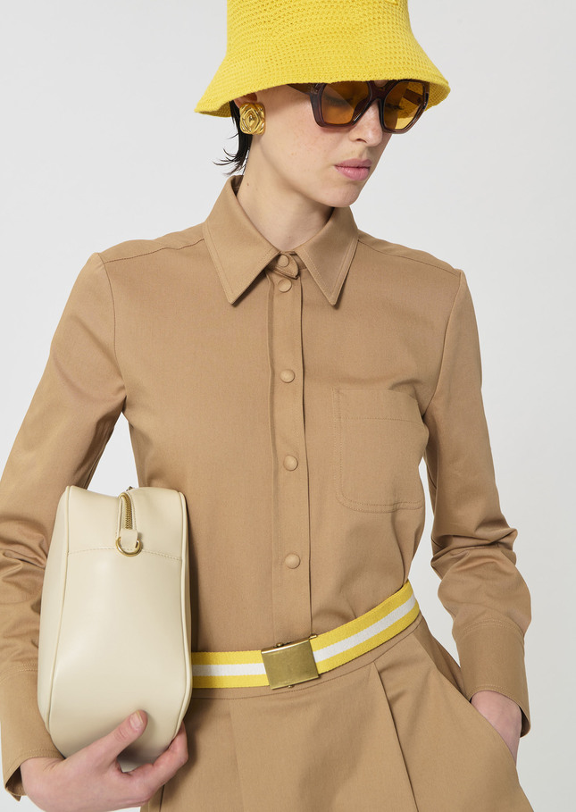 Lucas Belt yellow with stripes Mimosa TARA JARMON UK
